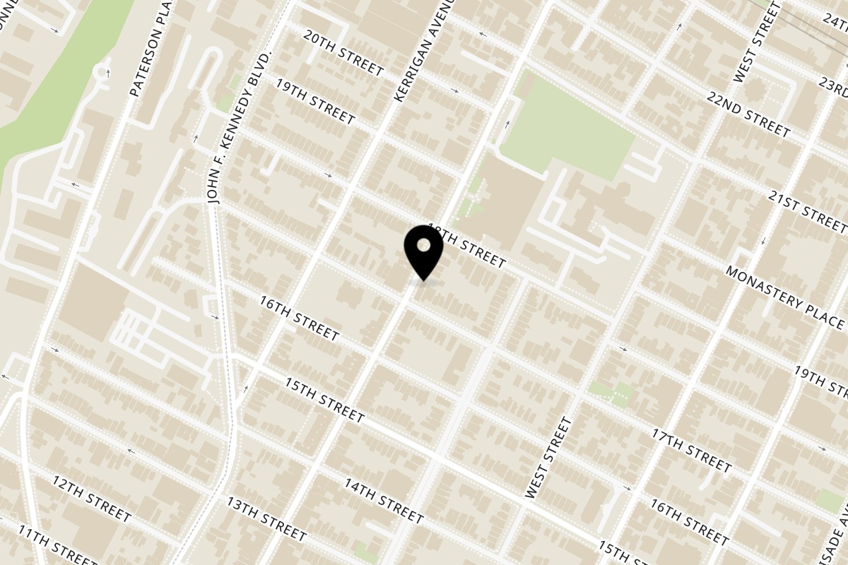 Map showing the location of Better Eats NJ on 1706 Summit Ave in Union City
